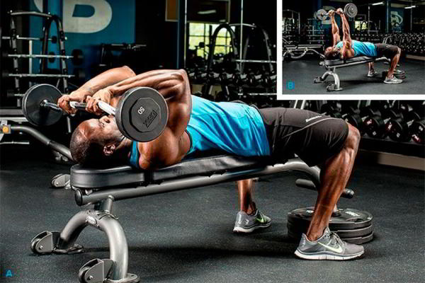 Французский жим лежа Французский жим лежа