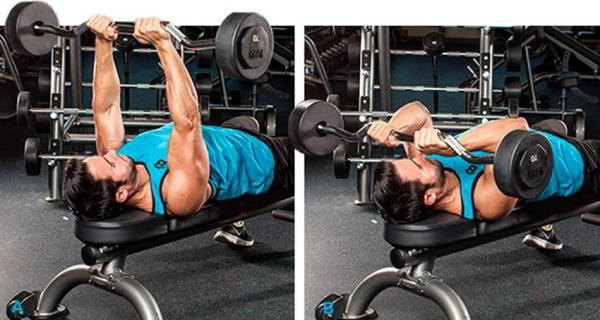 Французский жим лежа Французский жим лежа