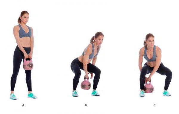 Упражнения с гирями