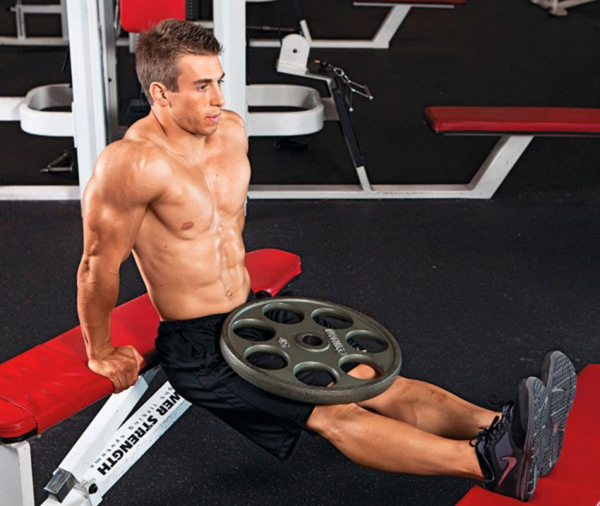 Обратные отжимания от скамьи