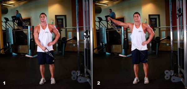 Отведение руки в сторону на блоке