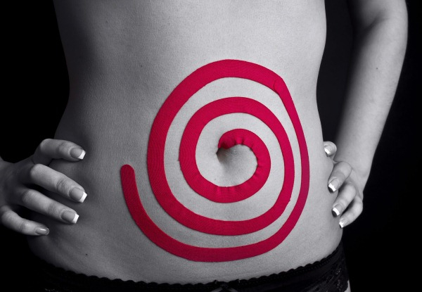 Тейпирование живота и боков для похудения. Схема, как делается, фото, результаты